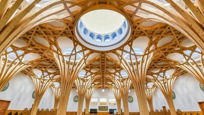 Cambridge Central Mosque is one of six buildings on the shortlist for the prestigious RIBA Stirling Prize 