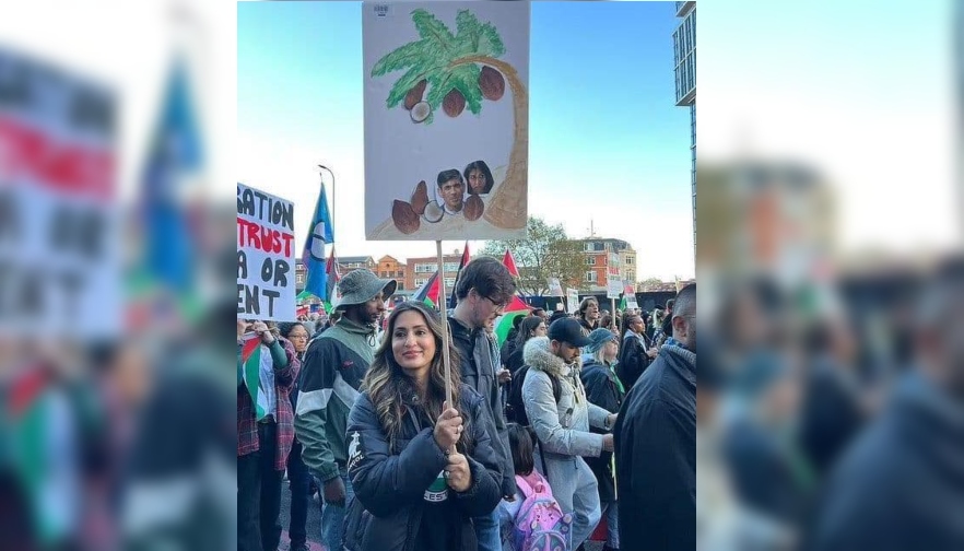 Pregnant Muslim Woman Faces Trial for Controversial Placard at Pro-Palestine Rally